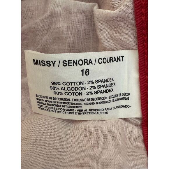 Gloria Vanderbilt Amanda Fuchsia Crop Jeans 16 - Picture 7 of 10